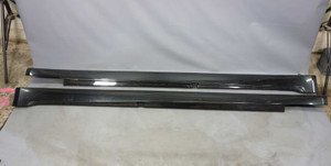 2009-2015 BMW F02 7-Series Exterior Side Skirt Rocker Panel Pair Black Sapphire