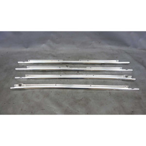 1982-1988 BMW E29 5-Series Front Rear Interior Window Sill Chrome Trim Set OEM - 28980