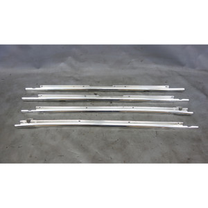 1982-1988 BMW E28 5-Series Front Rear Interior Window Sill Chrome Trim Set OEM