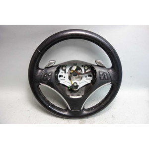 2008-2015 BMW E90 3-Series E82 Factory Sports Leather Steering Wheel w Paddles - 29236