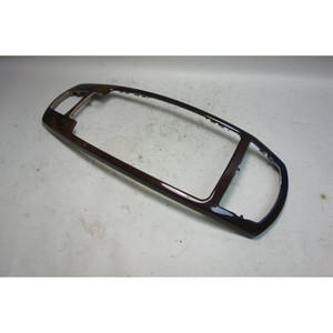2002-2003 BMW E65 E66 7-Series Front Center Console Wood Trim Walnut w Inlay OEM
