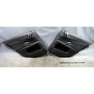 2006-2010 BMW E60 M5 Rear Interior Door Panel Trim Skin Pair Black Leather OEM