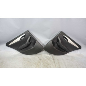 2013-2015 BMW E84 X1 SAV Rear Interior Door Panel Trim Skin Pair Black Vinyl OEM - 36388