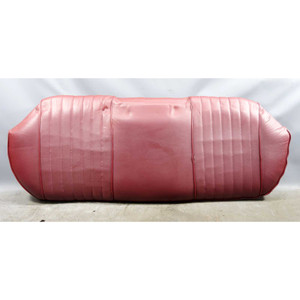 78-79 BMW E23 7-Series Early Reupholstered Rear Seat Bottom Pad Velour Red Vinyl - 38798