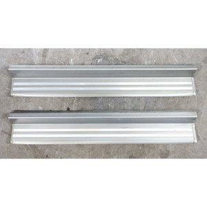 1978-1982 BMW E23 7-Series Rear Door Entrance Sill Strip Cover Pair Chrome OEM - 39034