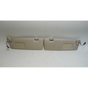 2006-2010 BMW E63 E64 6-Series Factory Sun Visor Pair Cream Beige Vinyl OEM - 40138