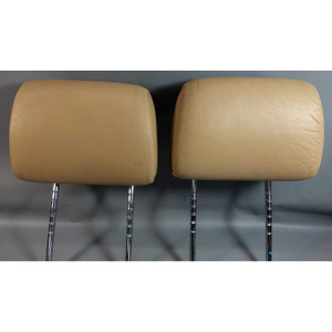 BMW E36 3-Series Front Seat Headrest Pair Sand Beige Leather 1994-1999 OEM - 42687