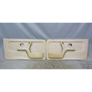 1984-1987 BMW E30 3-Series 2-door Early Front Door Panels Pearl Beige Vinyl OEM