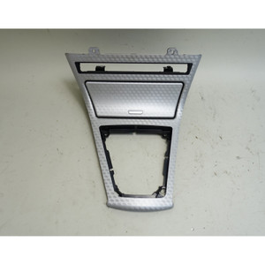 04-06 BMW E83 X3 Factory Front Center Console Trim Cover Aluminum Cloud Cut OEM
