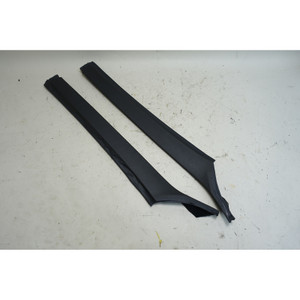 82-88 BMW E28 5-Series Factory A- Pillar Column Windshield Trim Covers Black OEM