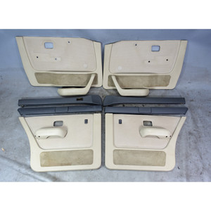 85-88 BMW E28 5-Series Int Front Rear Door Panel Trim Skin Set Pearl Beige OEM