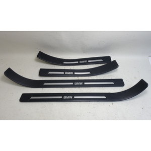 1998-2001 BMW E38 740i Short Wheel Door Sill Cover Entry Trim Set Front Rear OEM - 44594