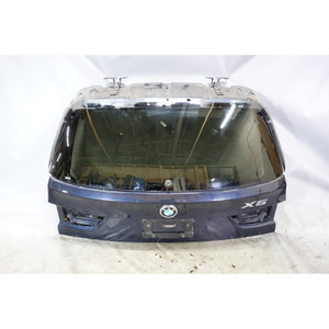 2014-2018 BMW F15 X5 F85 Rear Trunk Hatch Lid w Glass Imperial Blue OEM
