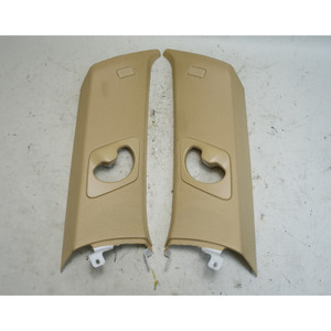 2007-2013 BMW E70 X5 SAV Rear C- Pillar Column Covers Pair Beige Tan OEM - 44932