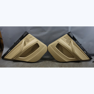 2009-2013 BMW E70 X5 SAV Rear Int Door Panels with Shades Beige Leather OEM