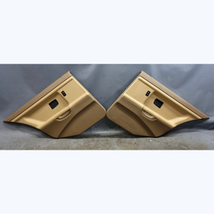 94-98 BMW E36 3-Series Sedan Rear Interior Door Panel Trim Skins Beige OEM