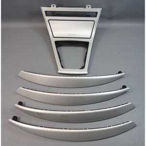 04-06 BMW E83 X3 Factory Interior Trim Finisher Cover Set Aluminum Cloud Cut OEM