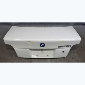 Damaged 97-03 BMW E39 5-Series Sedan Rear Trunk Boot Deck Lid Alpine White OEM - 45454