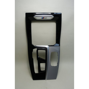 20-21 BMW F97 X3M F98 X4M Center Console Cover Trim Carbon Pattern Aluminum OEM