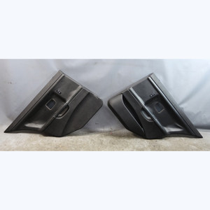 92-98 BMW E36 3-Series Sedan Rear Interior Door Panel Trim Skins Black Nappa OEM - 46742