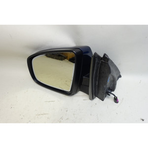07-13 BMW E70 X5 Left Power-Fold Side Mirror Deep-Sea Blue Top View Camera OEM