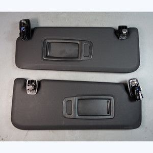 2018-2023 BMW G01 X3 G02 X4 Front Int Sun Visor Pair with Mirror Black Vinyl OEM
