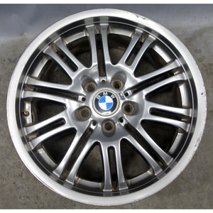 Damaged 01-06 BMW M3 Factory Front 18" M Double Spoke Style 67 Wheel  Grey OEM
