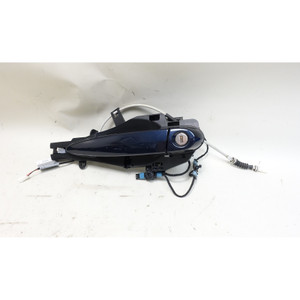08-13 BMW E90 3-Series Left Front Exterior Door Handle Comfort Monaco Blue OEM
