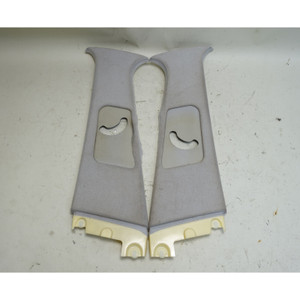 Damaged 99-03 BMW E39 5-Series Interior B- Pillar Column Covers Light Grey OE