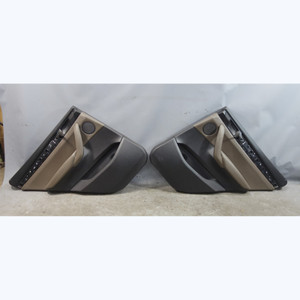 2011-2017 BMW F25 X3 Rear Interior Door Panel Trim Pair Mocha Brown Leather OEM