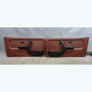 84-86 BMW E30 3-Series Coupe Front Interior Door Panel Trim Pair Taurus Red OEM