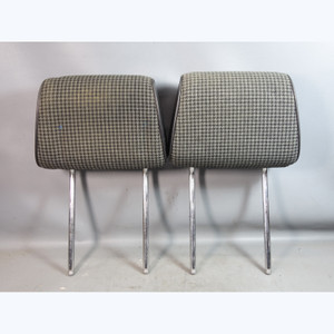 1986-1991 BMW E30 3-Series Factory Front Headrest Pair Antrhacite Cloth OEM