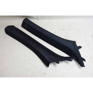 07-13 BMW E92 3-Series Coupe Interior Front A- Pillar Column Trim Covers Black