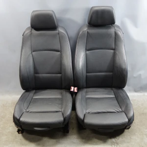 2009-2013 BMW E82 1-Series Coupe Factory Front Sport Seat Pair Black Leather OEM