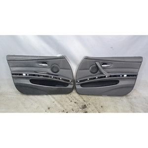 2009-2012 BMW E90 E91 3-Series 4dr Front Interior Door Panel Black Leather OE