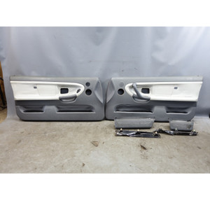 Damaged 98-99 BMW E36 M3 2-Door Interior Door Panel Pair Dove Grey Leather OEM