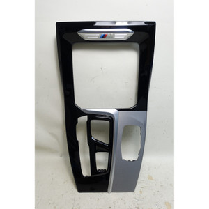 20-21 BMW F97 X3M F98 X4M Center Console Cover Trim Carbon Pattern Aluminum OE