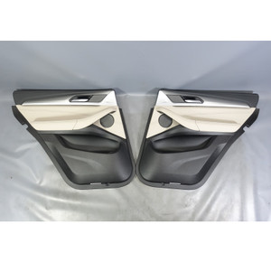 20-24 BMW G01 X3 F97 X3 M Rear Interior Door Panel Trim Pair Oyster Leather OEM
