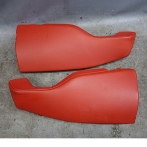 12-17 BMW F30 3-Series Sedan Rear Seat Side Bolster Pair Coral Red Leather OEM