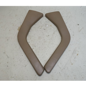 96-02 BMW Z3 Roadster Coupe Center Console Side Trim Wing Pair Beige Leather OEM