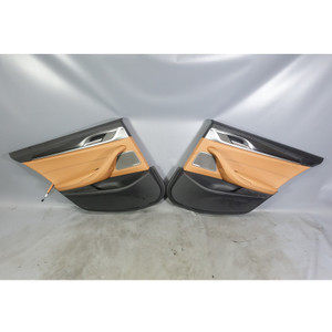 2021-2023 BMW G30 5-Series LCI Sedan Rear Int Door Panels Cards Cognac Brown OEM