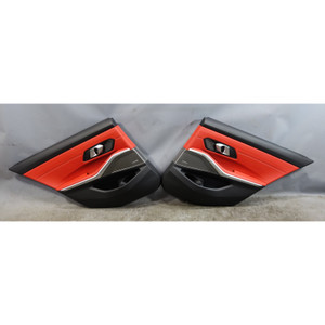19-25 BMW G80 M3 G20 3-Series Rear Interior Door Card Panel Fiona Red Leather OE