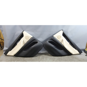 17-18 BMW F15 X5 Rear Int Door Panel Trim Skin Pair Canberra Beige Leather OEM