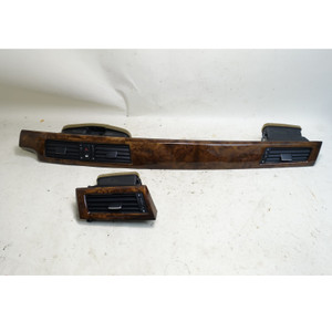 2004-2010 BMW E60 5-Series E61 Front Dashboard Wood Trim Set Dark Poplar OEM