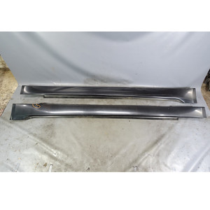 2008-2010 BMW E60 E61 5-Series LCI Side Skirt Door Sill Pair Black Sapphire OEM