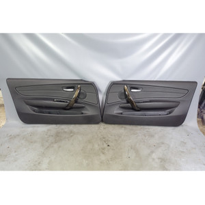 2008 BMW E88 1-Series Convertible Interior Door Panel Pair Black Leather OEM
