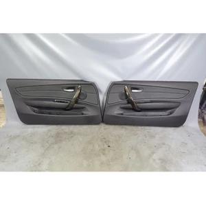 2008 BMW E88 1-Series Convertible Interior Door Panel Pair Black Leather OEM