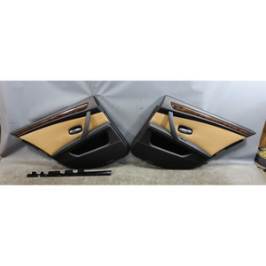 2008-2010 BMW E60 5-Series  Rear Interior Door Panel Card Pair Natural Brown OEM
