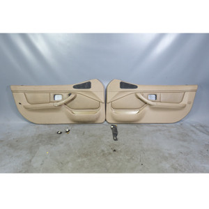 Damaged BMW Z3 Roadster Door Panel Trim Pair Sand Beige Leather 2001-2002 OEM