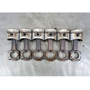 1987-1988 BMW E30 325i M20B25 Early Pistons & Connecting Rods Set of 6 OEM